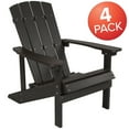 thumbnail image 3 of Flash Furniture Charlestown Indoor/Outdoor Faux Wood Adirondack Chairs, Set of 4, Slate Gray, 3 of 13