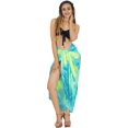 thumbnail image 2 of HAPPY BAY Women's Bikini Wraps Beach Wrap Sarong Coverup Skirt Bathing suit Swimsuit Swimwear Cover Up for Women One Size Lime, Tie Dye, 2 of 5