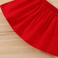 thumbnail image 5 of Children Outfit Love Heart Printing Girls Valentine's Day Fly Sleeve Hearts Prints Romper Bodysuit Skirt Headbands Outfits Party Featival Clothes For Child, 5 of 6