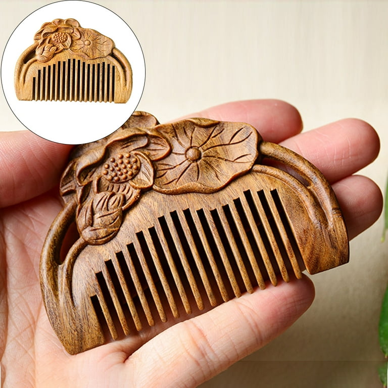 Carved wooden comb deals