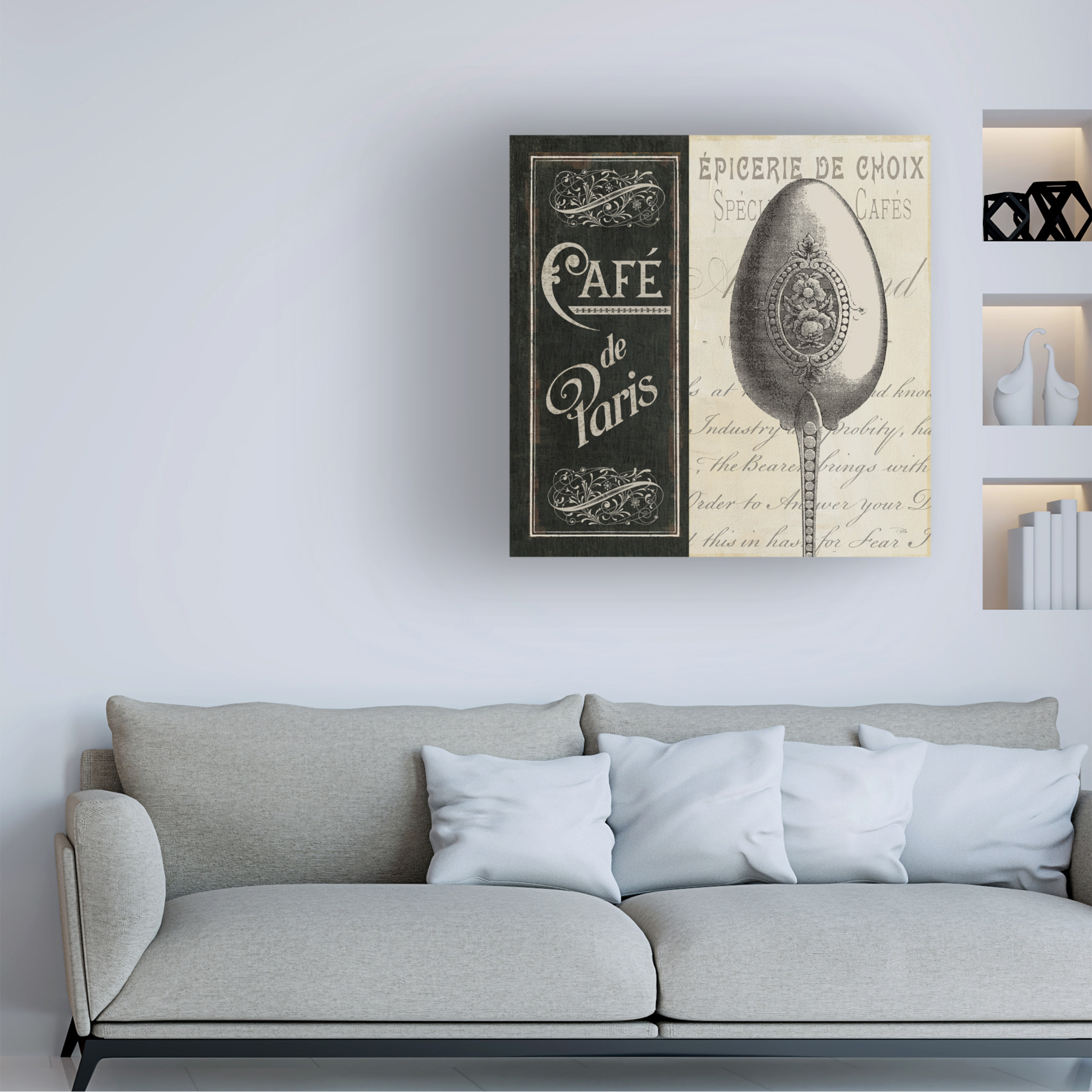 Trademark Fine Art 'French Menu I' Canvas Art by Pela Studio