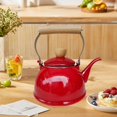 thumbnail image 4 of simhoa Enamel Teapot 1.4L Cookware Water Kettle for Cold Water Restaurant Household Red, 4 of 8