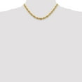thumbnail image 2 of Diamond2Deal 10K Yellow Gold 5.4 mm Semi-Solid Rope Chain Necklace for Women 16", 2 of 7