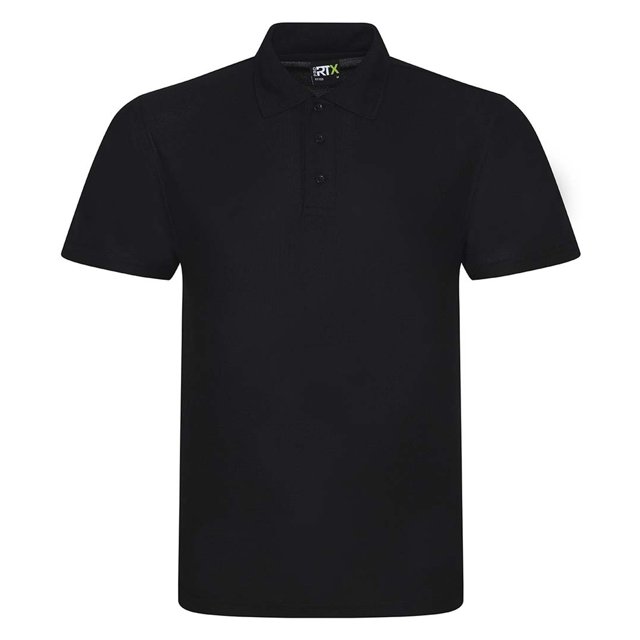 PRO RTX - Polo de poliéster para hombre (Negro)