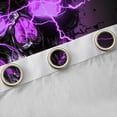 thumbnail image 4 of Castle Fairy Abstract Lightning Skull Blackout Curtains Set of 2 (52x84 Each) for Female Men Women,Black Purple Window Curtains,Gothic Style Curtains and Drapes,Microfiber Bedroom Decor, 4 of 6