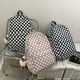 thumbnail image 3 of Mochila a cuadros de tablero de ajedrez para hombres y mujeres escolares, 3 of 3