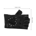 thumbnail image 4 of ColoMX 2 pares de guantes sin dedos para niños: guantes de baile sin dedos para niños - Mitones de poliuretano calados con adornos brillantes para fiestas de Halloween., 4 of 7