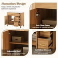thumbnail image 5 of Euroco 36" Wood Bathroom Vanity with Solid Wood Frame, 2 Soft Close Doors, 3 Soft Close Drawers, Adjustable Shelf, Modern Storage Cabinet for Small Bathrooms, 5 of 7
