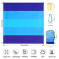 thumbnail image 2 of Beach Blanket 79" X 83" Lightweight Waterproof Sandproof Beach Mat Quick Drying Picnic Mat, 2 of 8