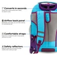 thumbnail image 6 of J World Unisex Sundance 20" Rolling Backpack with Laptop Sleeve for School and Travel, Sky Blue, 6 of 8