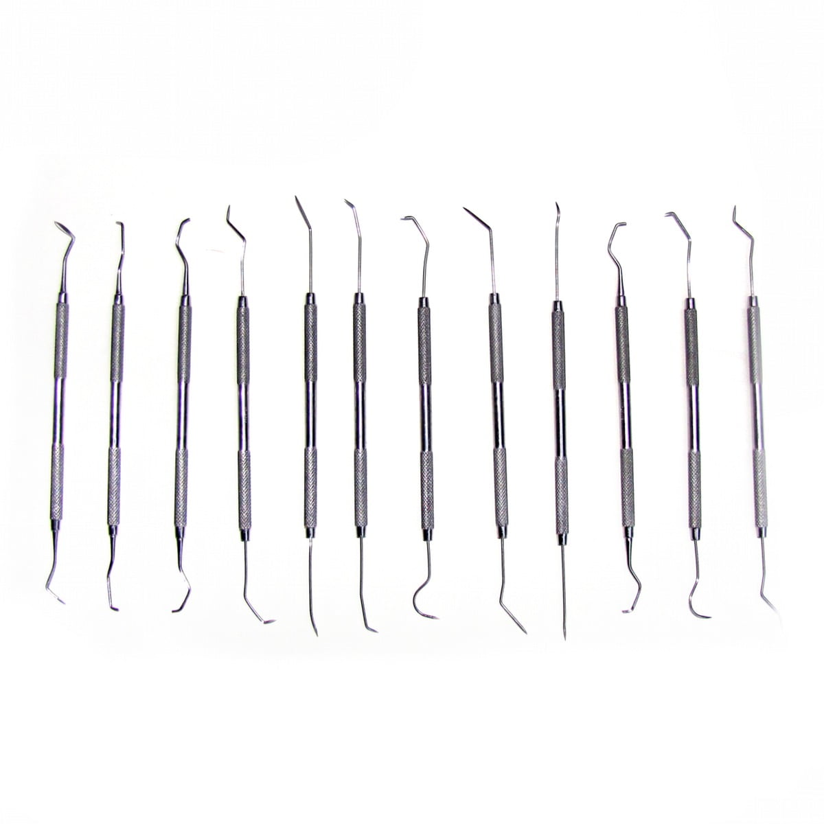 12 Dental Picks Set Gun Cleaning Carving Modeling Clay Wax Probe
