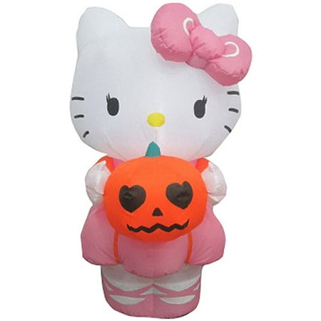 3' Airblown Inflatables Outdoor Hello Kitty with Pumpkin