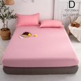 thumbnail image 1 of Fitted Sheet Solid Color Bed Sheets Single Double Queen Cover Bed Size W0V2, 1 of 9