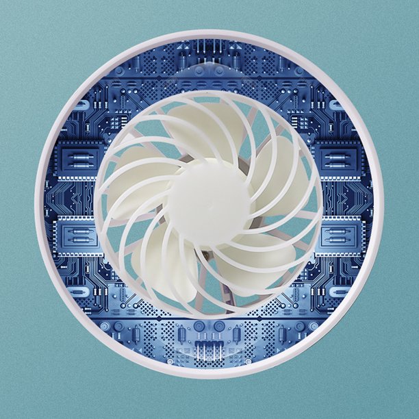 Ventilador de Techo con Luz 12W E27 Base Convertidor Silent Cooler LED (85-265V) Wdftyju Libre de BPA