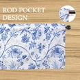 thumbnail image 5 of Blue Floral Kitchen Curtains and Valances Set - 3 Piece Kitchen Curtains 36 Inch Length Sets with Valance for Windows Rod Pocket Blue and White French Country Rustic Floral Kitchen Decor Decorations, 5 of 5