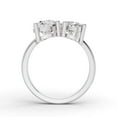thumbnail image 2 of 2 CTW Round and Oval Cut Lab-Grown Diamond Two-Stone Ring in 14K White Gold (Ring Size: 10), 2 of 5