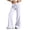23# White, variant on Flare Wide Leg Sweatpants Women Drawstring High Waist Bell Bottom Y2k Casual Flowy Yoga Pants with Pockets Hot Pink L