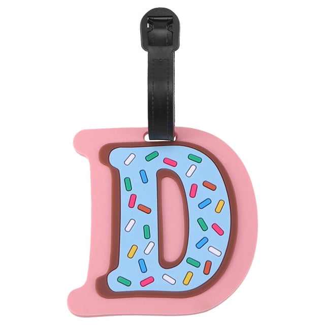 1PC PVC Alphabet Luggage Hanging Tags Suitcase ID Address Label Baggage Travel Tag (D)