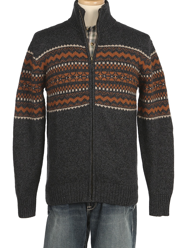 Stetson Apparel Mens Grey/Brown Aztec 