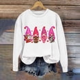 thumbnail image 2 of Penkiiy Womens Christmas Sweatshirts 2024 Cute Gnome Graphic Crewneck Pullover Casual Long Sleeve Tee Shirts Holiday Tops 2XL White, 2 of 5