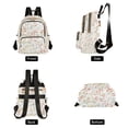 thumbnail image 4 of FORMRS Mini Backpack Purse for Women Quilted Travel Daypack Casual Shoulder Bag, Small Floral Pattern, 4 of 7