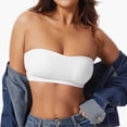 thumbnail image 5 of Iyufng Women's Strapless Anti Slip Cross Strap Side Closure Bandea Bra Seamless Molded Invisible Bralette, 5 of 5