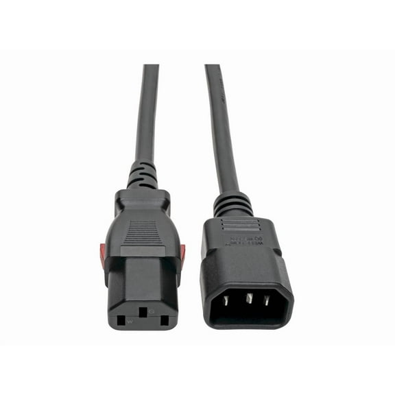 Tripp Lite C14 Male To C13 Female Cable, C13 To C14 Pdu-style, Locking C13 Connector, 10a, 18 Awg, 2 Ft. - Extension Cable - Iec 60320 C14 To Iec 60320 C13 Locking - Ac 100-250 V - 10 A - 2 Ft -