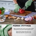 thumbnail image 4 of HLONK Ultra Durable Series Cut Resistant Gloves - Cutting Gloves for Chefs  BBQ and Cooking - Level 5 Protection; Food Grade Safe Cut Proof Gloves - Grey  Medium Size [2-Pack], 4 of 5