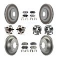 thumbnail image 1 of Transit Auto Front Rear Hub Bearing Assembly Coated Disc Brake Rotor and Semi-Metallic Pads Kit (10Pc) for Car 2014 Kia Forte SX with 15" Factory Wheels - Left Right Side (Driver Passenger) KBB-107856, 1 of 2