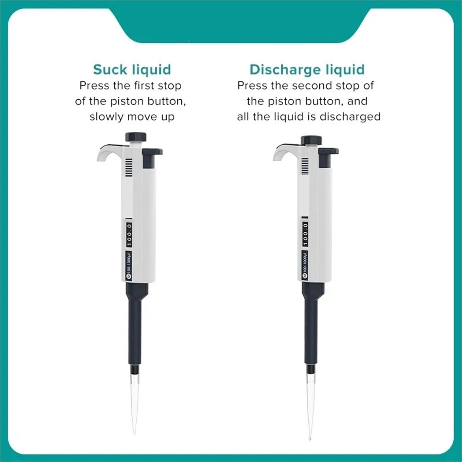 Laboratory Pipette Plastic Single Channel Digital Adjustable Micropipette Lab Equipment With Pipette Tips , High-Accurate