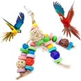 thumbnail image 3 of Hanging Small Animal Chew Toy for Birds Parrot Chewing Toy Straw Blocks Beads for Chewing Teeth Grinding, 3 of 7