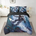 thumbnail image 2 of Erosebridal Ocean Surfing Bedding Queen Size,Cosmonaut Astronauts Comforter Sets with Sheets,Galaxy Universe Bedding Sets Queen Size,Breathable Abstract Room Decorative,Reversible,7 Pieces, 2 of 6
