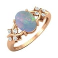 thumbnail image 2 of 925 Silver Rose Plated 8X6 MM Oval Shape Ethiopian Opal Women Mother's Day Gift Ring, 2 of 4