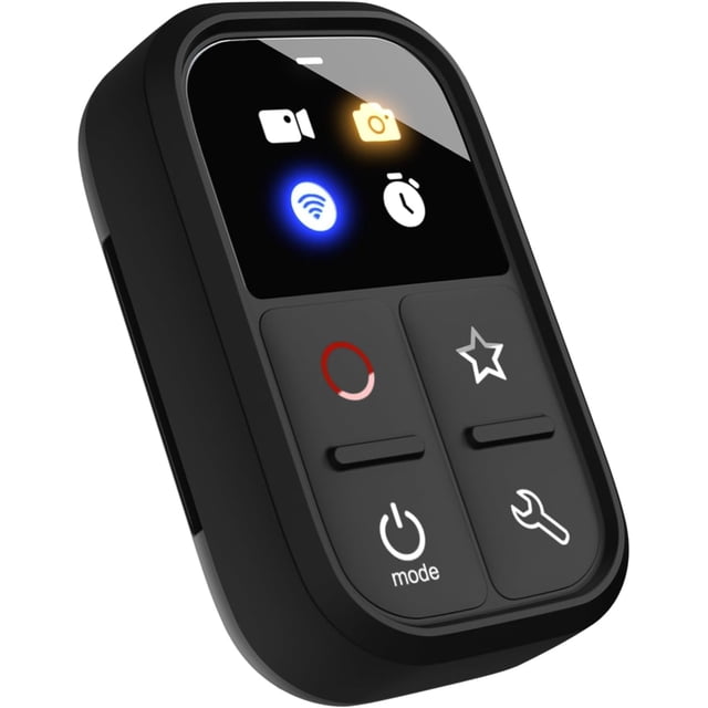 Wireless Smart Remote Control for GoPro Hero 13/12/11/10/9/8/Max LED Colorful Screen Built-in Battery 50M Control Distance with Wrist Strap USB Charging Cable