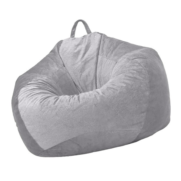 Audlt Teen Size Bean Bag Silla Cubierta Ropa de cama Almacenamiento de juguetes Gris Sunnimix Almacenamiento de juguetes de animales de peluche