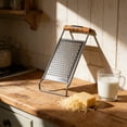 thumbnail image 6 of Xecvkr Stainless Steel Grater Foldable Double Sided Multi Functional Kitchen Cheese Vegetable Zester Shredder Lemon Citrus Garlic 1 Pack Silver, 6 of 6