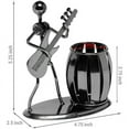 thumbnail image 2 of MyGift Decorative Gun Metal Gray Office Desktop Organizer, Guitar Rocker Design, 2 of 6