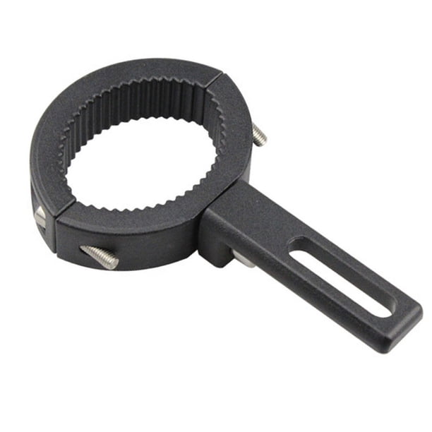 Soporte de montaje de abrazadera para barra de luz de motocicleta, proceso de oxidación a prueba de golpes, color negro brillante, caucho a prueba de herrumbre para motocicleta de 3,8 a 6,0 cm / 1,5 a 2,4 pulgadas Jadeshay A