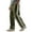 #079-Army Green, variant on Handshe Men's Sporty Casual Straight-Leg Sweatpants with Striped Panel, Drawstring Closure, Elastic Waist and Pockets,Plus Size