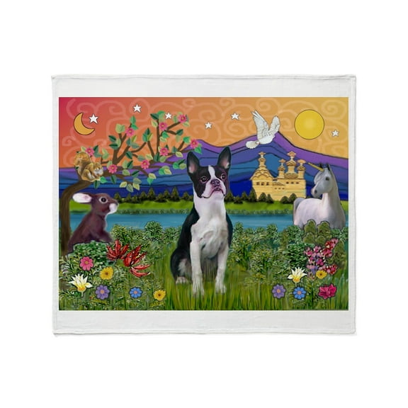 CafePress - Fantasy Land/Boston T Throw Blanket - Soft Fleece Throw Blanket, 50"x60" for All Ages