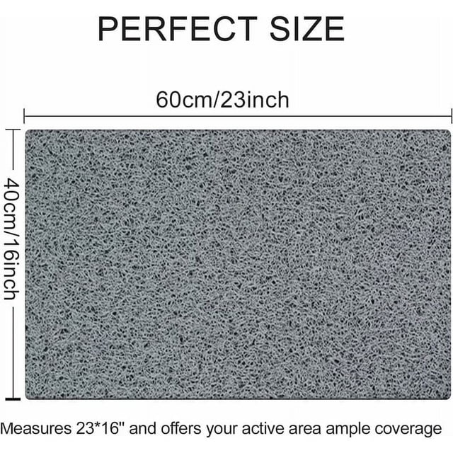 Alfombra de ducha, alfombra de baño de esponja de PVC antideslizante, alfombra de baño de secado rápido, alfombra de drenaje antibacteriana antimoho 60 x 40 cm (gris)