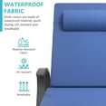 thumbnail image 6 of Kullavik Patio Lounge Chair Sets,All-Aluminum Outdoor Armchair Foldable Adjustable Backrest Chaise Lounge With Folding Table,Navy, 6 of 7