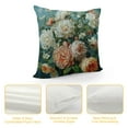 thumbnail image 4 of ARISTURING Floral Throw Pillow Covers Artwork Botanical Wildflower Leaves Peony Vintage Nature Farm White Green Bedroom Accent Pillows Living Dorm Zippered Pillow Covers, 4 of 5