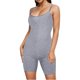 thumbnail image 1 of Pantalones siameses Gibobby Mono de cintura alta ajustado sexy color sólido con cuello halter para mujer Gris S, 1 of 4