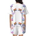 thumbnail image 3 of Bingfone LGBT Gnomes Print Pajamas Sets for Women Soft Short-Sleeved Pjs with Lounge Shorts Two Piece Sleepwear, 3 of 8