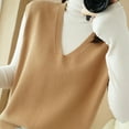 thumbnail image 5 of ZyeKqe Women Sweater Vest Sleeveless V Neck Top Solid Color Pullover Knitwear Lightweight Tank Tops, 5 of 5