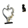 thumbnail image 1 of Figura De Gato Besándose, Estatua Coleccionable, Adorno Para Dormitorio, Boda, Estantería, Armario, Decoración Del Hogar, Escultura De Resina Animal, Entrada, Sala De Estar, 1 of 8
