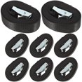 thumbnail image 1 of 8pcs Bungee Cord 2m Adjustable Bungee Cam Buckle Strap Luggage Tie Down Rope, 1 of 4