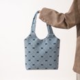 thumbnail image 1 of Bolso Hobo de pana bolso de trabajo de compras con lazo de gran capacidad lindo e informal para mujer, 1 of 9