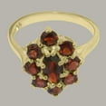 thumbnail image 5 of LBG British Made 18k Yellow Gold Genuine Natural Garnet Womens Anniversary Ring - 33 size options - Size 5.5, 5 of 6